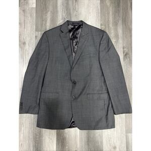 Lauren Ralph Lauren Blazer Mens 44L Solid Gray Wool Sport Coat Jacket